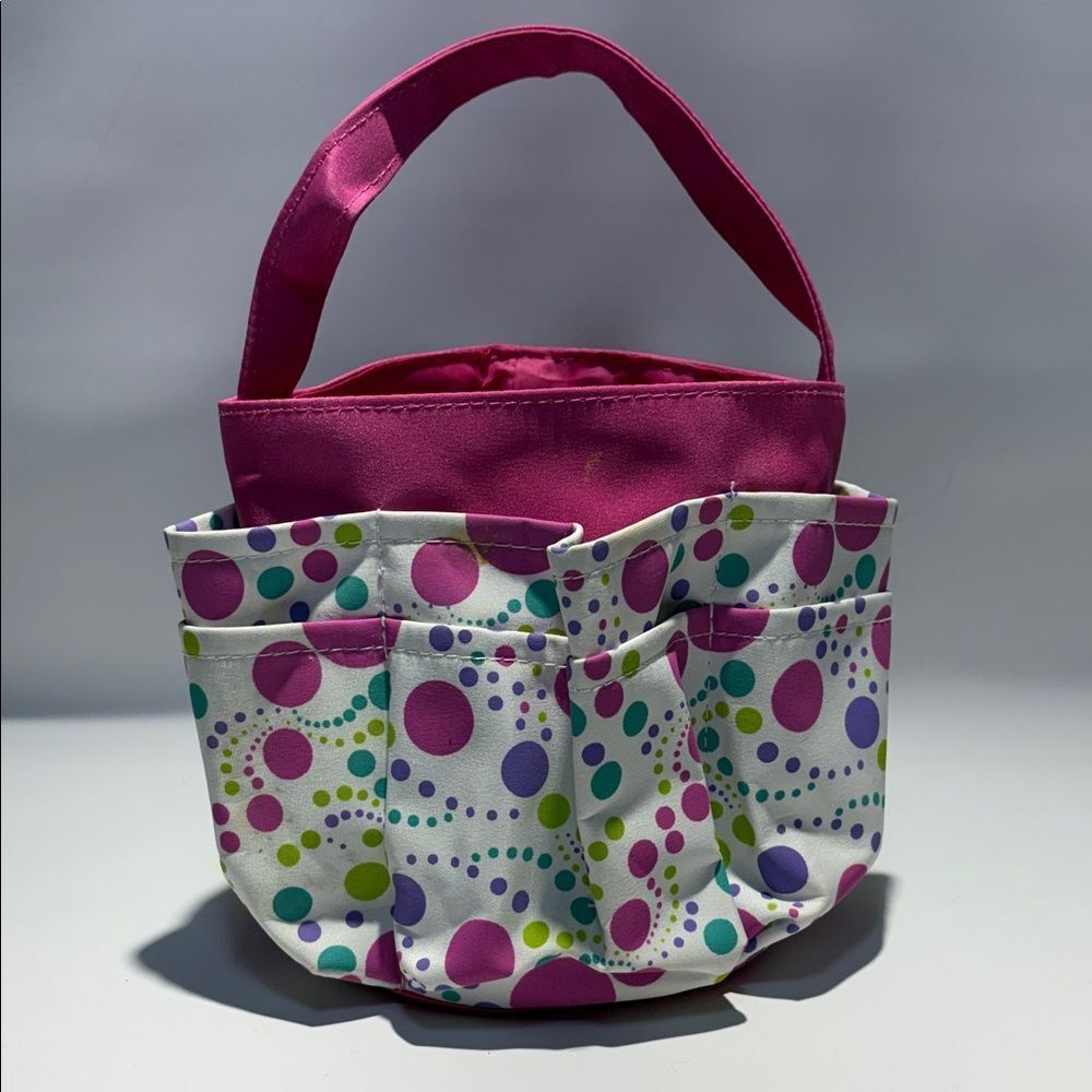 Polka Dot Pink makeup bag